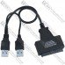 Переходник SATA 2.0 для подключения жесткого диска (2 штекера USB - штекер SATA)