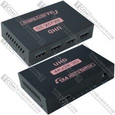 Сплиттер HDMI 1x4 TCOM, металлический корпус, DC-5V