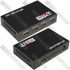 Сплитер HDMI 1x4, металлический корпус, DC-5V