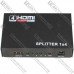 Сплітер HDMI 1x4, металевий корпус, DC-5V