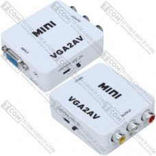 Конвертер mini VGA в AV TCOM, гнездо VGA (IN) - 3 гнезда RCA (OUT)