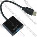 Конвертор HDMI в VGA TCOM, с кабелем 0.1м, штекер HDMI - гнездо VGA