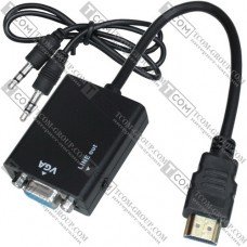 Конвертер HDMI в VGA+ аудио (HDMI-VGA+шнур AUX)