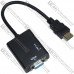 Конвертер HDMI в VGA+ аудио (HDMI-VGA+шнур AUX) Конвертер HDMI в VGA+ аудио (HDMI-VGA+шнур AUX)