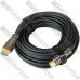 Шнур Optical HDMI, gold, 10м, чёрный