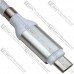 Шнур штекер USB А - штекер micro USB, магнітна змотка, 1м, білий