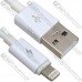 Шнур штекер USB А - штекер Iphone 6, Ø 3мм, 2м, белый