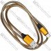 Шнур штекер USB type А - штекер USB type С, 1м., металл изоляция