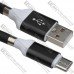 Шнур штекер USB А - штекер USB type C, магнитная смотка, 1м, чёрный