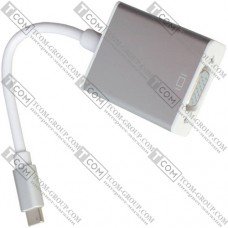 Переходник HDTV 4К TCOM, штекер USB type C - гнездо VGA, с кабелем 15см, блистер