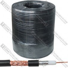 Кабель RG-6 StarPlus (1,02CCS+64/0,12CCA), диам.-6,8мм, чёрный, 250м