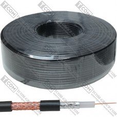 Кабель RG-59 (0,5CU+3,1PE+Al+96/0,12CCA), диам.-6мм, чёрный, 250м