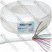 Кабель сигнальный 16×0,22 ССА без экрана EUROSAT, белый, 100м