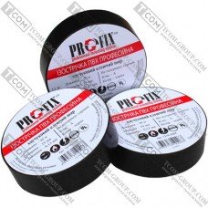 Изолента 0.13 х 19мм, 20метров, чёрная, ProFix