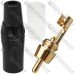 Штекер RCA металл. корпус, gold, чёрный