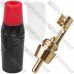Штекер RCA металл. корпус, gold, красный