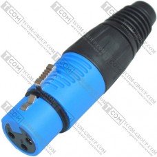 Гніздо CANON (XLR) 3pin, під шнур, синій корпус