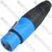 Гнездо CANON (XLR) 3pin, под шнур, синий корпус