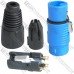 Гнездо CANON (XLR) 3pin, под шнур, синий корпус