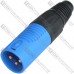 Штекер CANON (XLR) 3pin, под шнур, синий корпус