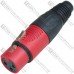 Гніздо CANON (XLR) 3pin, під шнур, червоний корпус