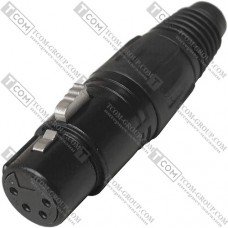 Гнездо XLR 4pin, под шнур, корпус металл, чёрное