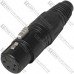 Гнездо XLR 4pin, под шнур, корпус металл, чёрное