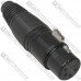 Гнездо XLR 4pin, под шнур, корпус металл, чёрное