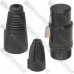 Гніздо XLR 4pin, під шнур, корпус метал, чорне