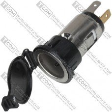 Гніздо прикурювача 12-24V 120-250W, монтажне, корпус метал. з пластиковою кришкою