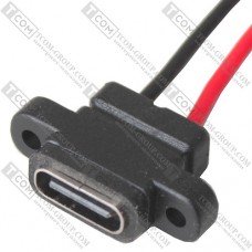 Гнездо USB type C, 2-х контактное, с кабелем
