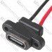 Гнездо USB type C, 2-х контактное, с кабелем