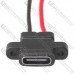 Гнездо USB type C, 2-х контактное, с кабелем Гнездо USB type C, 2-х контактное, с кабелем