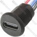 Гнездо USB type C с заглушкой - гнездо PH2.0-4P, с кабелем, водонепроницаемый