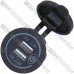 Гнездо USB двойное 5V 2,1A с кнопкой, Daier, синяя подсветка, врезное Гнездо USB двойное 5V 2,1A с кнопкой, Daier, синяя подсветка, врезное