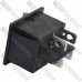 Переключатель широкий с подсветкой IRS-201-1С (ON-OFF) TCOM, 4pin, 15A, 220V, красный