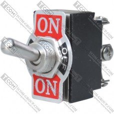 Тумблер большой Daier KN3B-203A, 6pin, ON-OFF-ON, 10A 250V, винтовой зажим