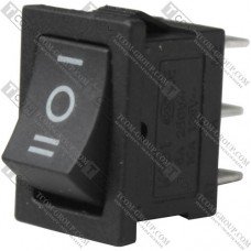Переключатель Daier KCD1-2-103, ON-OFF-ON, 3pin, 10A 125V/6A 250V, чёрный