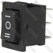 Переключатель Daier KCD1-2-123, (ON)-OFF-(ON), 3pin, 10A 125V/6A 250V, чёрный