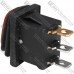 Переключатель Daier KCD1-2-101NW, с подсветкой, влагозащищённый, ON-OFF, 3pin, 6A 250V, красный