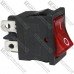 Переключатель Daier KCD1-4-201N, с подсветкой, ON-OFF, 4pin, 6A 250V, красный