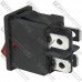 Перемикач Daier KCD1-4-201N, з підсвічуванням, ON-OFF, 4pin, 6A 250V, червоний