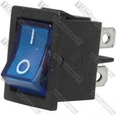 Перемикач Daier KCD1-4-201N, з підсвічуванням, ON-OFF, 4pin, 6A 250V, синій