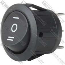 Переключатель Daier KCD1-5-103, ON-OFF-ON, 3pin, 6A 250V, чёрный