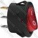 Переключатель Daier KCD1-9-101N, с подсветкой, ON-OFF, 3pin, 6A 250V, красный