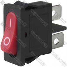 Переключатель Daier KCD1-12-101, ON-OFF,  2pin, 6A 250V, красный