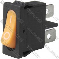 Переключатель Daier KCD1-12-101, ON-OFF,  2pin, 6A 250V, жёлтый