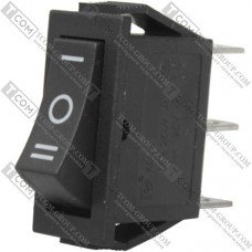 Переключатель Daier KCD3-103 BK, ON-OFF-ON, 3pin, 15A 250V, чёрный