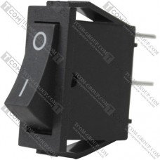 Переключатель Daier KCD3-111, OFF-(ON), 2pin, 15A 250V, чёрный