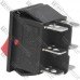 Перемикач Daier KCD2-203, ON-OFF-ON, 6pin, 15A 250V, червоний
